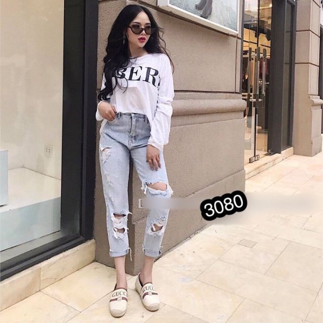 [HT126] QUẦN BAGGY JEANS NỮ ĐẸP