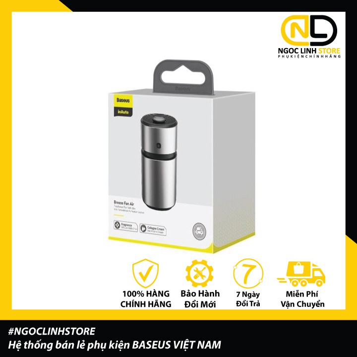 Máy khử mùi và lọc không khí dùng cho xe hơi Baseus Breeze fan Air Freshener