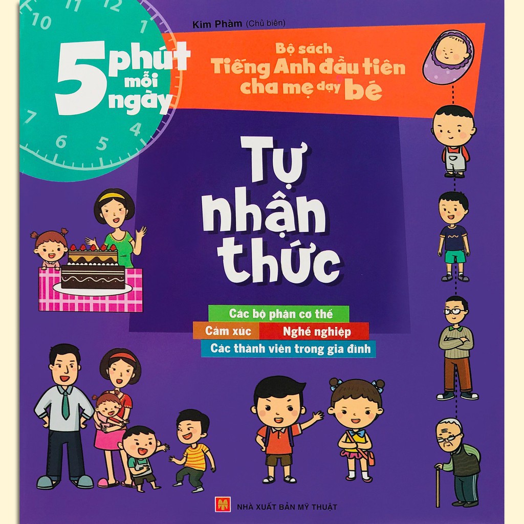 Sách - Combo 5 phút mỗi ngày - Bộ sách tiếng Anh đầu tiên cha mẹ dạy bé (8 quyển - lẻ cuốn tùy chọn)