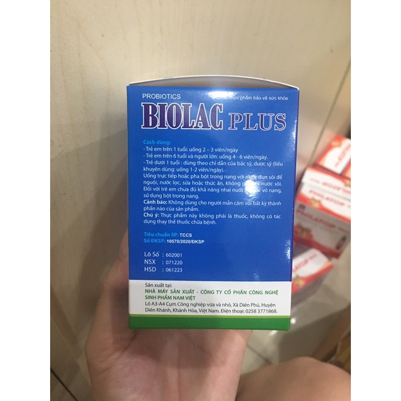 Men tiêu hoá Biolac plus hộp 100v