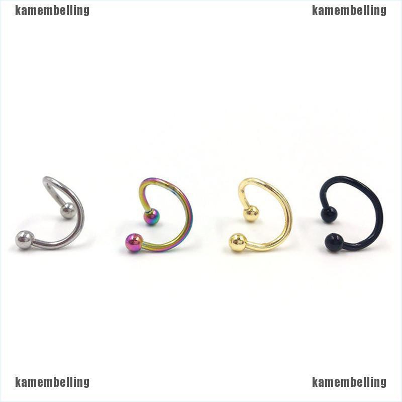 Khuyên Mũi / Môi / Mũi Bằng Thép Không Gỉ Thiết Kế Xoắn Ốc Phong Cách Punk