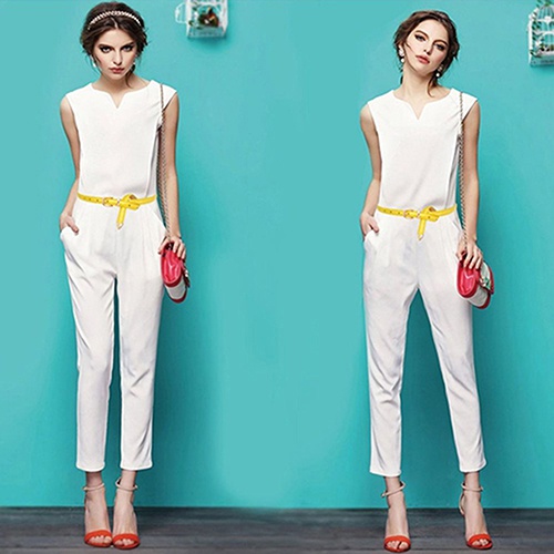 Women All Match Fashion Skinny Waist Belt Faux Leather Buckle Narrow Waistband