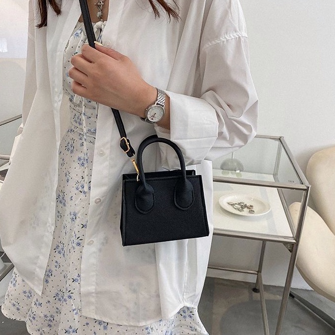 Túi xách đeo chéo mini hộp vuông màu sắc basic dễ phối đồ hàn quốc đi chơi