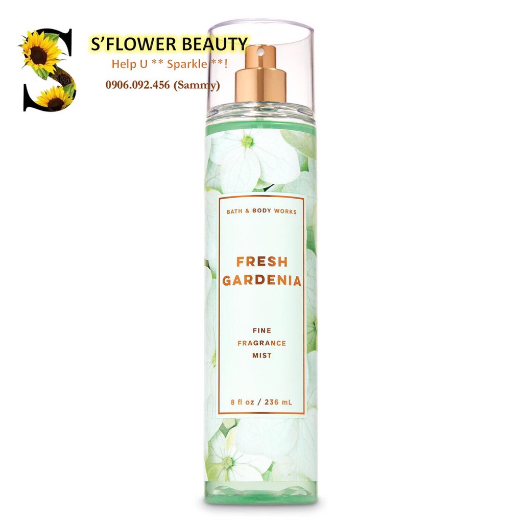 Fresh Gardenia | Sản Phẩm Tắm Dưỡng Xịt Thơm Toàn Thân Lưu Hương Mịn Da Bath &amp; Body Works