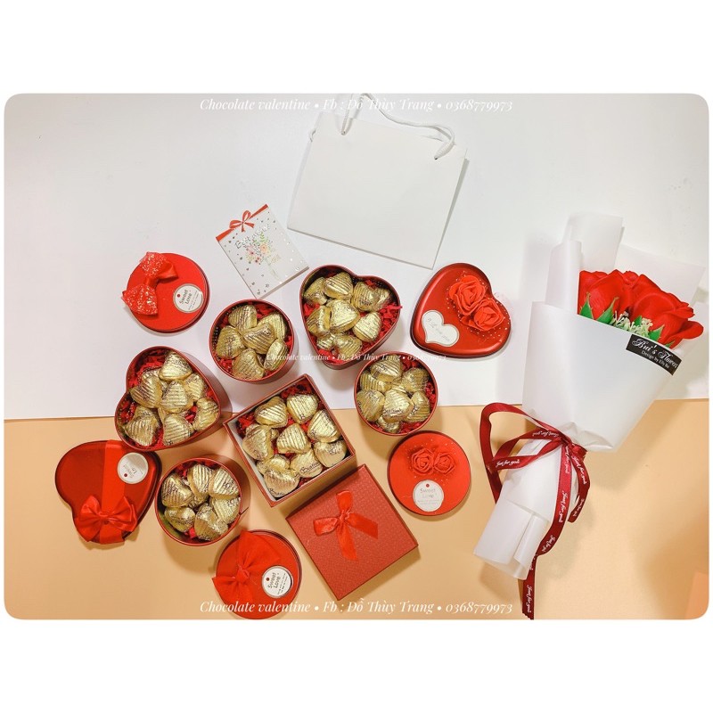 ❤Chocolate valentine 2021 • Hoa sáp thơm bó [ Kèm túi và thiệp ]❤️