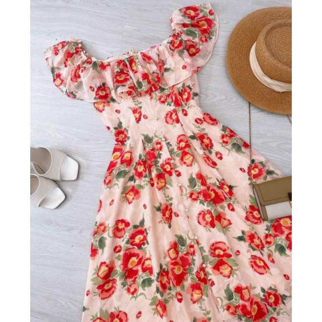 🩸Đầm Voan Tơ Hoa Thiết Kế Siêu dễ thương size S,M,L,Xl