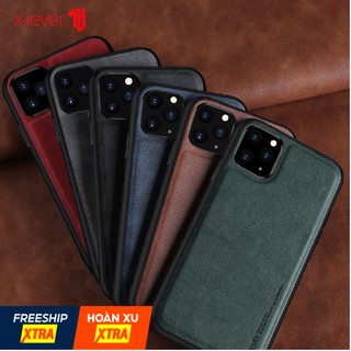 Ốp lưng X-Level da PU cho iPhone 11 Pro Max/ 11 Pro/ 11/ XS Max/ XR/ XS/ X/ 7 Plus/ 8 Plus viền dẻo chống sốc siêu đẹp