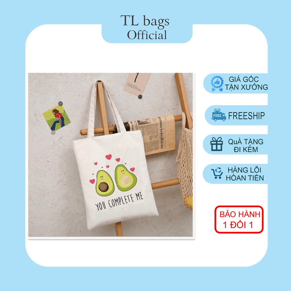 Túi tote , túi quả Bơ TL siêu dễ thương hàng 1 dây