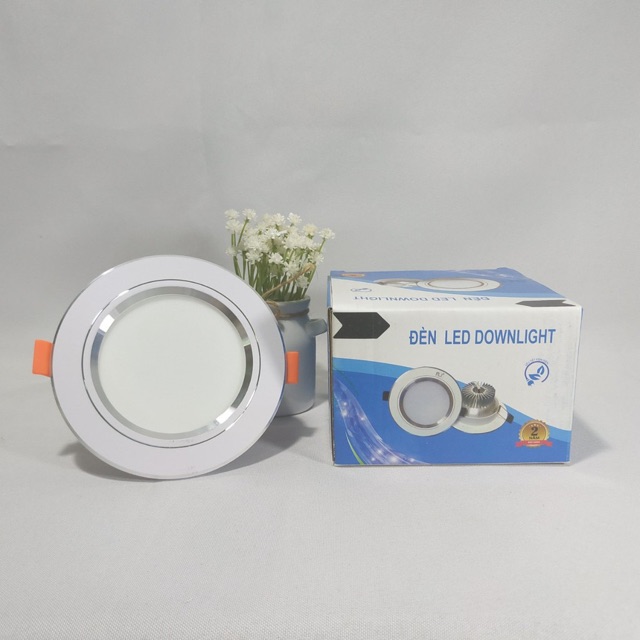 Combo 10, 20 đèn dowlight 7w 3 màu ánh sáng khoét lỗ 90mm