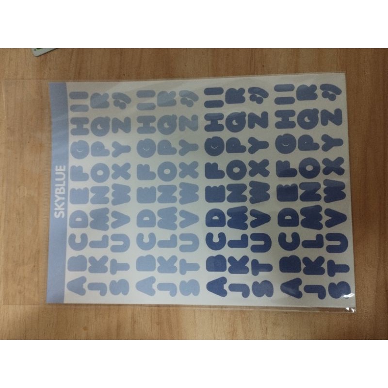 Sticker chữ cái alphabet dùng trang trí sổ, top loader, quà tặng ,freebies