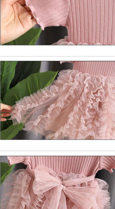 🌈Váy công chúa mùa thu dài tay ren trang trí cho bé gái