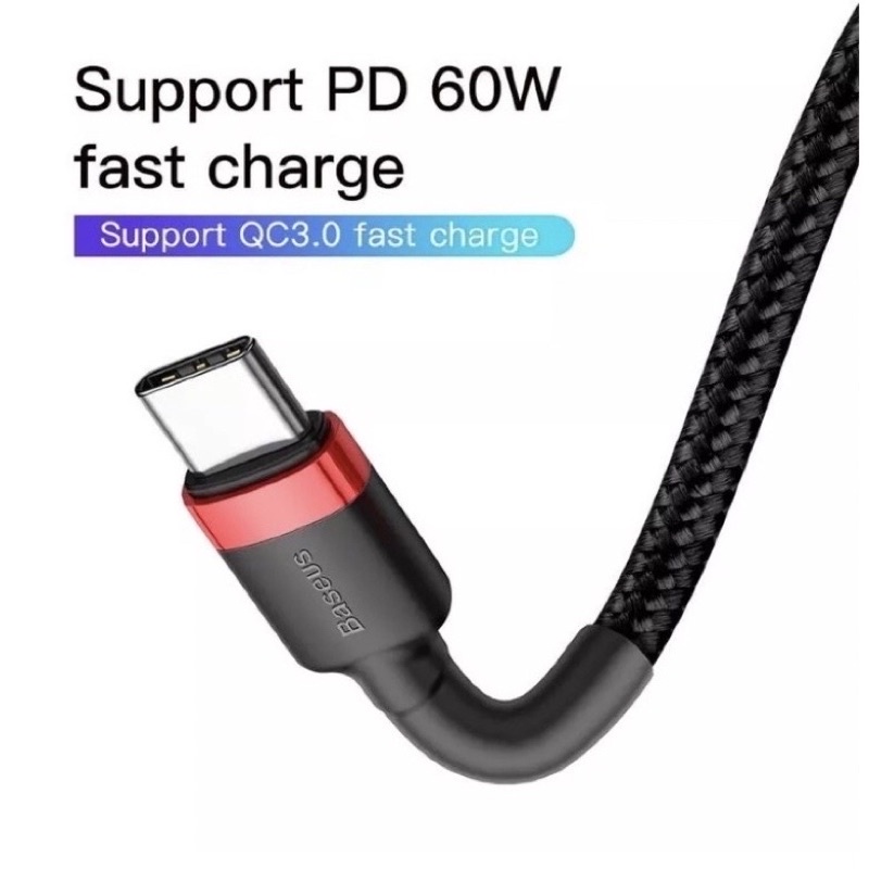 Cáp PD 100W/60W Baseus 3A/5A Type-C to Type-C sạc nhanh Smartphone,Máy tính bảng,Laptop 1M 2M