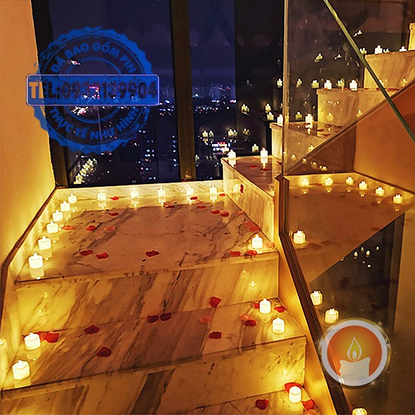 Hộp 24 nến điện tử tealight loại tốt