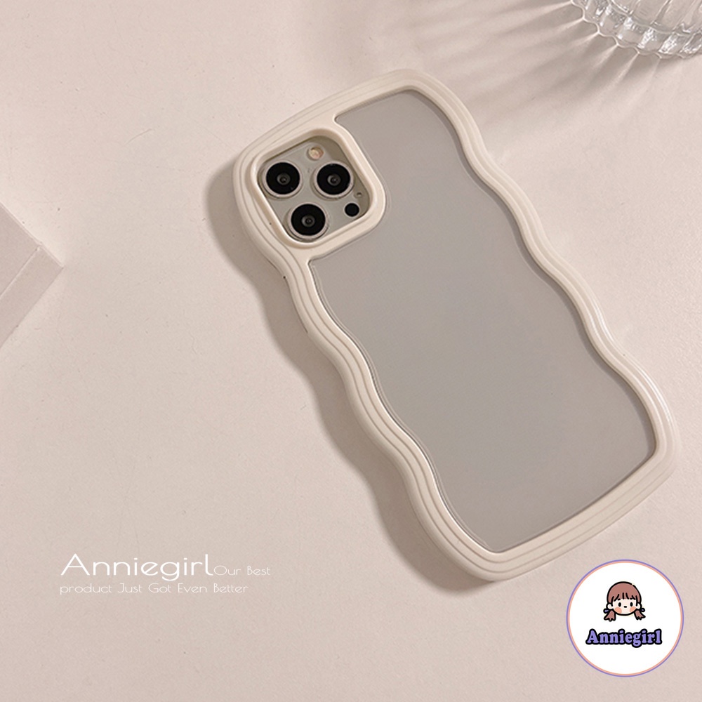 Ốp Điện Thoại Chống Sốc Màu Macaron Viền Lượn Sóng Cho IPhone 13 12 11 Pro Max 8 7 Plus X XS XR