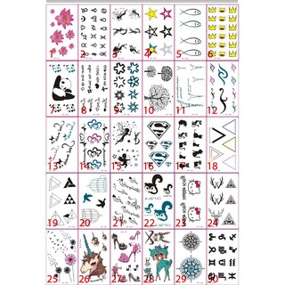BỘ 30 HÌNH XĂM DÁN TATTOO