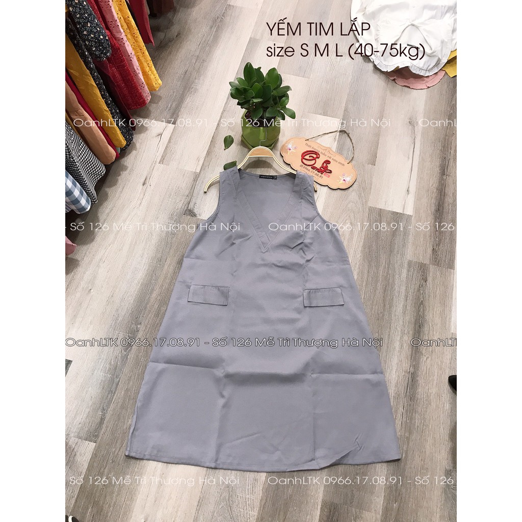 [ Hàng có sẵn] Yếm Bầu Công Sở Cổ Tim Có Túi Thoải Mái Tới Sinh | BigBuy360 - bigbuy360.vn