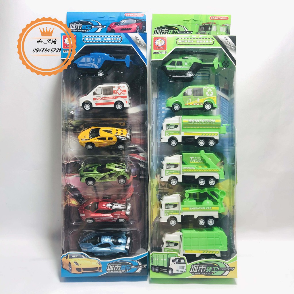 Bộ 6 Xe Oto ,Máy Bay Mô Hình Siêu Đẹp , Siêu Bền Dành Cho Bé Trai An Kids