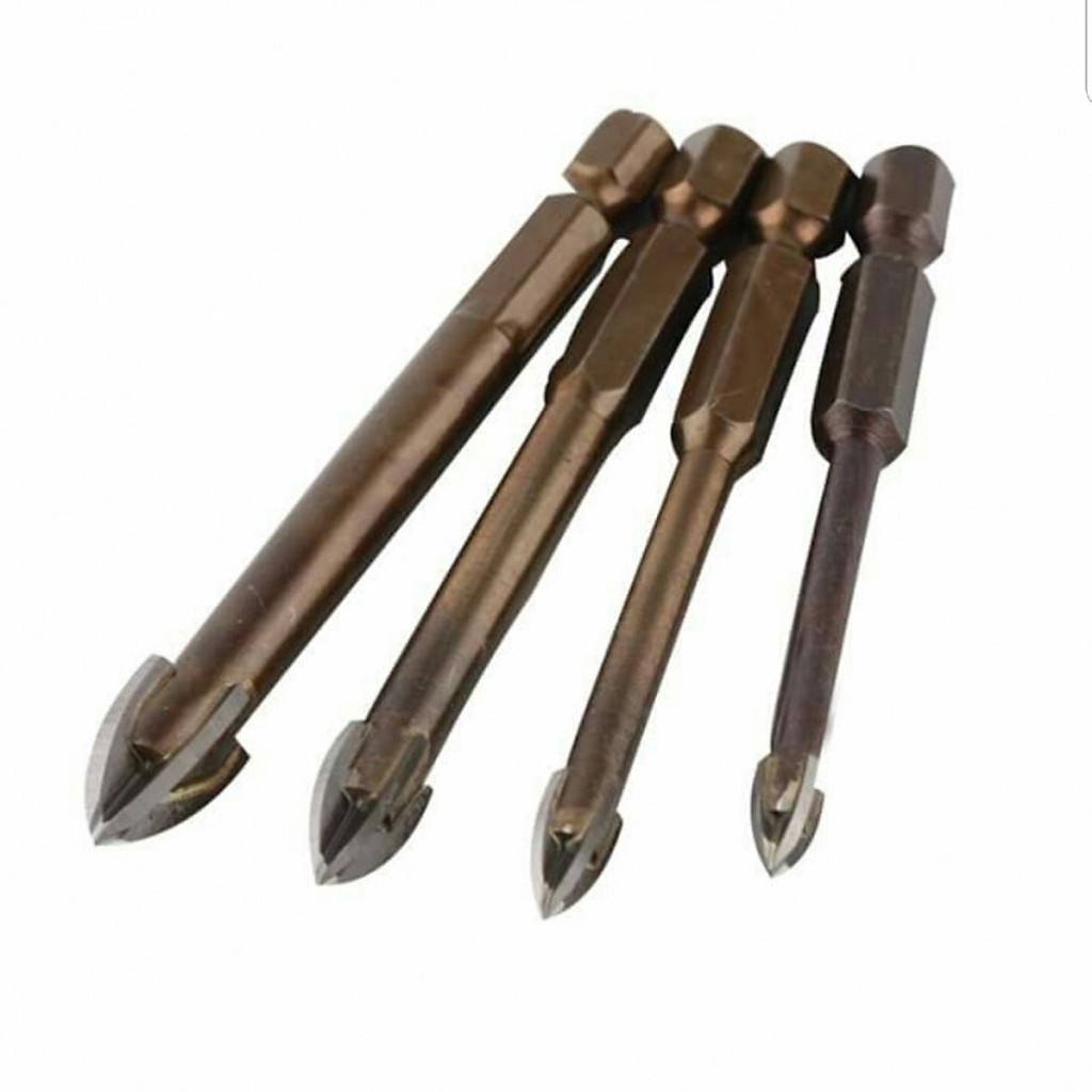 Bộ 4 mũi khoan gạch men, đá hoa,... chuôi lục giác kích cỡ 6, 8, 10, 12 MŨI KHOAN ĐA NĂNG.