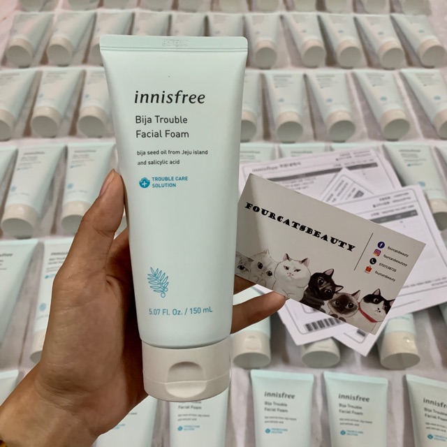 Sữa Rửa Mặt Dành Cho Da Mụn Innisfree Bija Trouble Facial Foam 150 ml