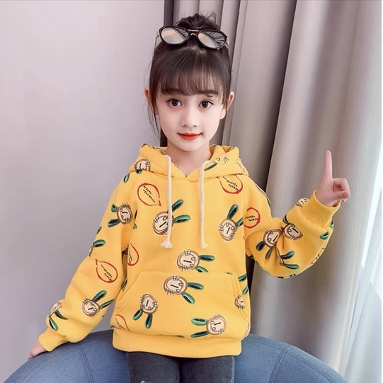 Áo hoodie unisex Con Xinh form rộng Áo nỉ bé gái BÉ THỎ, thời trang thu đông trẻ em từ 5 đến 10 tuổi