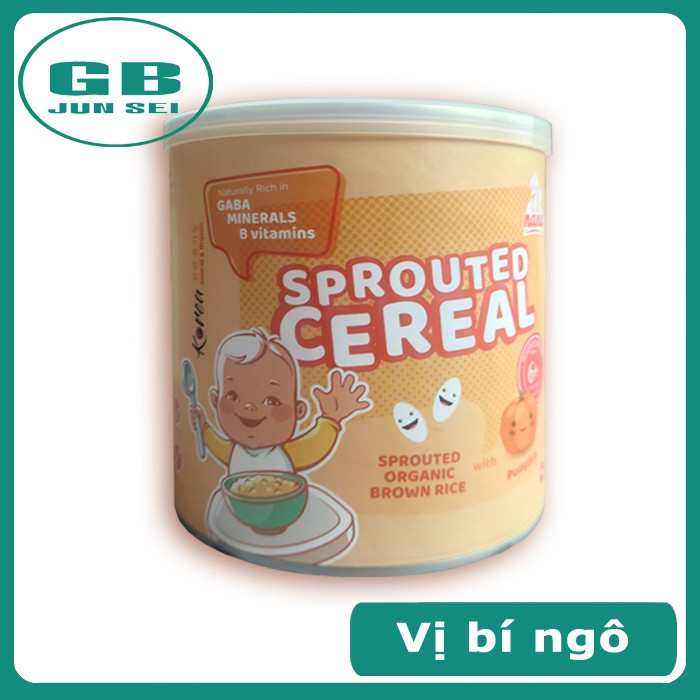 Bột Ăn dặm Ngũ cốc Hữu cơ Nảy mầm + Thương hiệu Nana + Nhập khẩu Malaysia + KL 200g + Vị Bí ngô