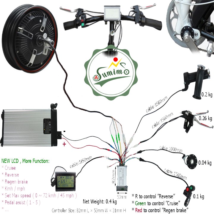 IC xe điện - Bộ điều tốc xe điện DTW IC-36/48V-350W đa năng