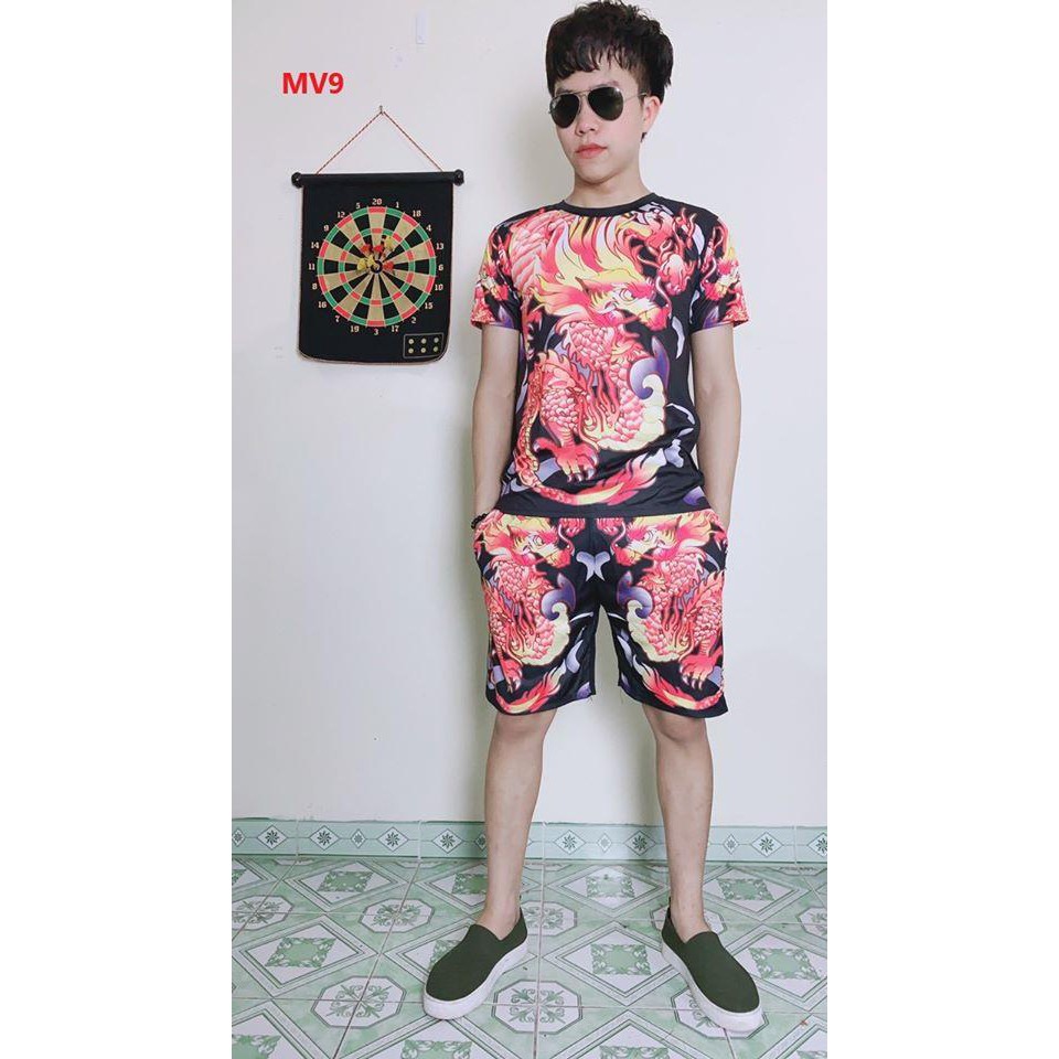 Bộ Rồng in Hình 3D Cao Cấp Như Hình Chất Thun Cotton Co dãn 4 Chiều | BigBuy360 - bigbuy360.vn