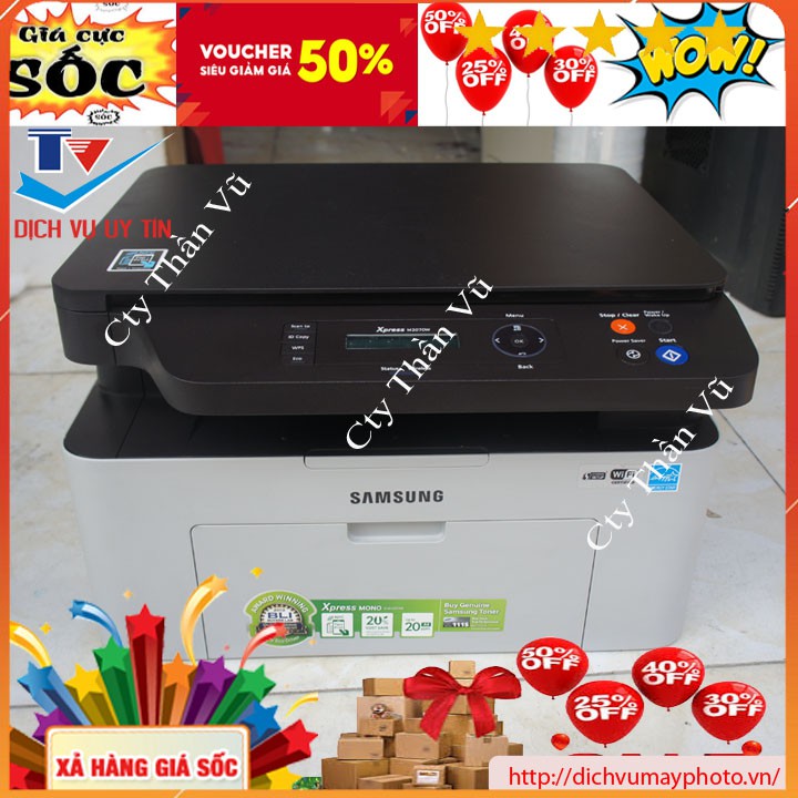 Máy in cũ đa năng Samsung Xpress M2070W M2060W hộp mực mới hàng like new - Máy in cũ Thần Vũ | BigBuy360 - bigbuy360.vn