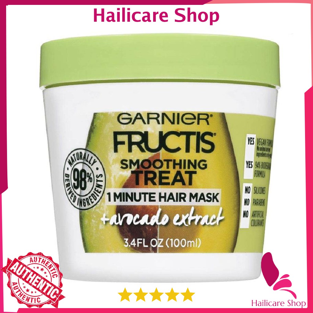 Nhập Mỹ] Mặt Nạ ủ Tóc Garnier Fructis Nourishing Treat 1 Minute Hair Mask  with Coconut/ Banana / Avocado Extract | Shopee Việt Nam