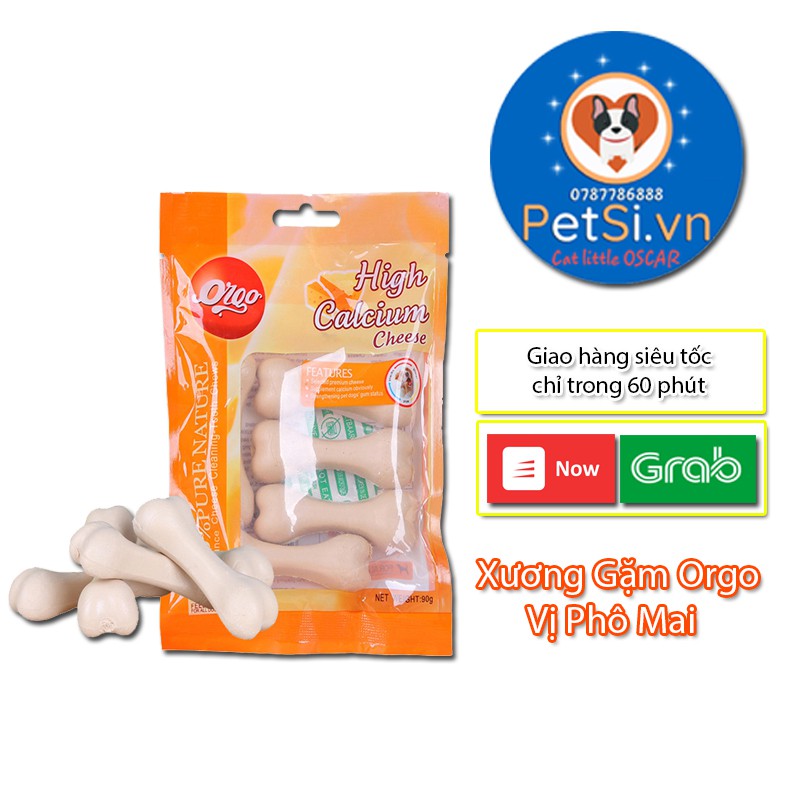 Xương Gặm Orgo Cho Chó Giúp Làm Sạch Răng, Bổ Sung Năng Lượng, Canxi 90Gr 4 Vị