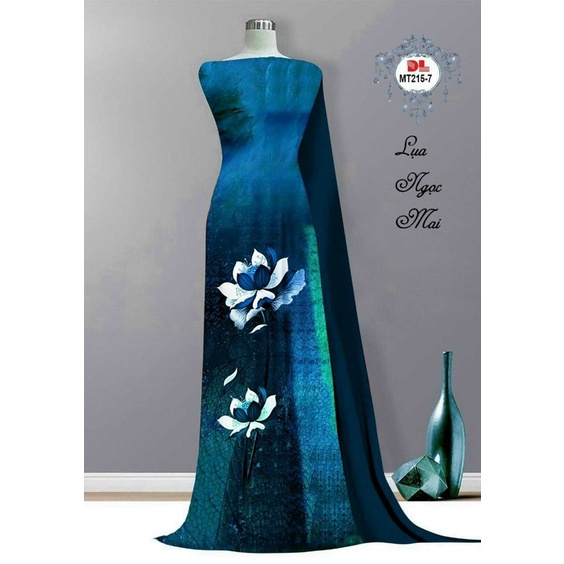 Vải áo dài hoa sen