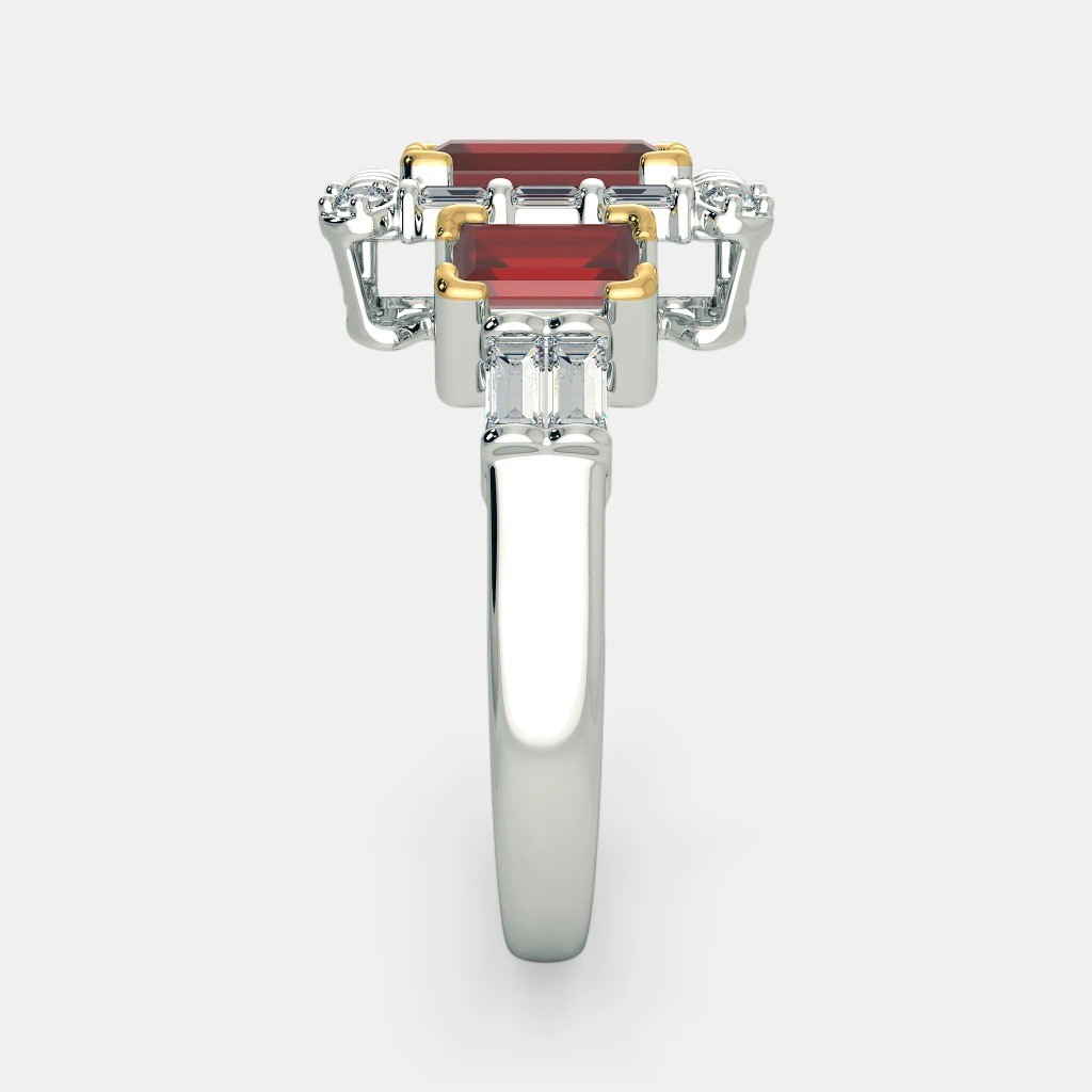 Nhẫn trang sức mạ bạc đính đá nhân tạo kiểu dáng sang trọng cho nữ