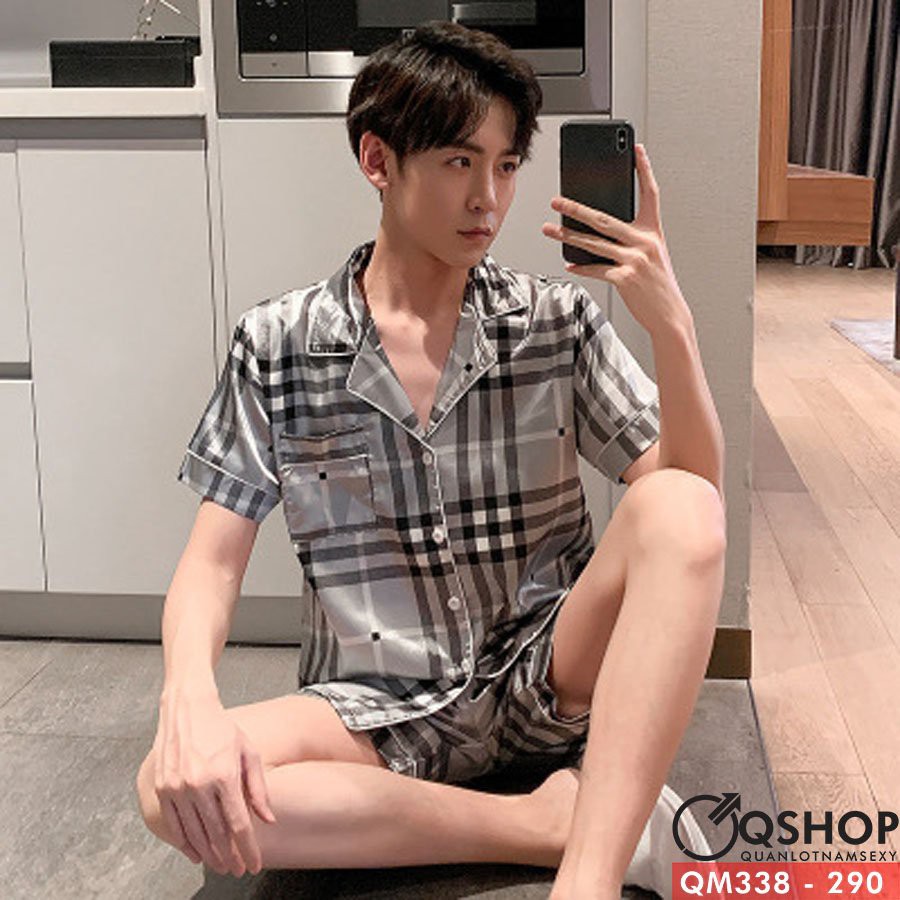 BỘ ĐỒ PIJMA NAM MẶC NHÀ LOẠI NGẮN QSHOP QM338