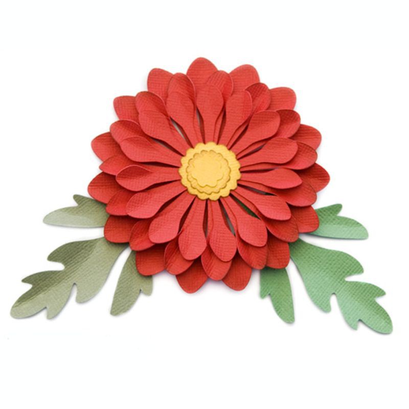 Khuôn Cắt Giấy Bằng Kim Loại Hình Hoa Lá Xinh Xắn Để Trang Trí