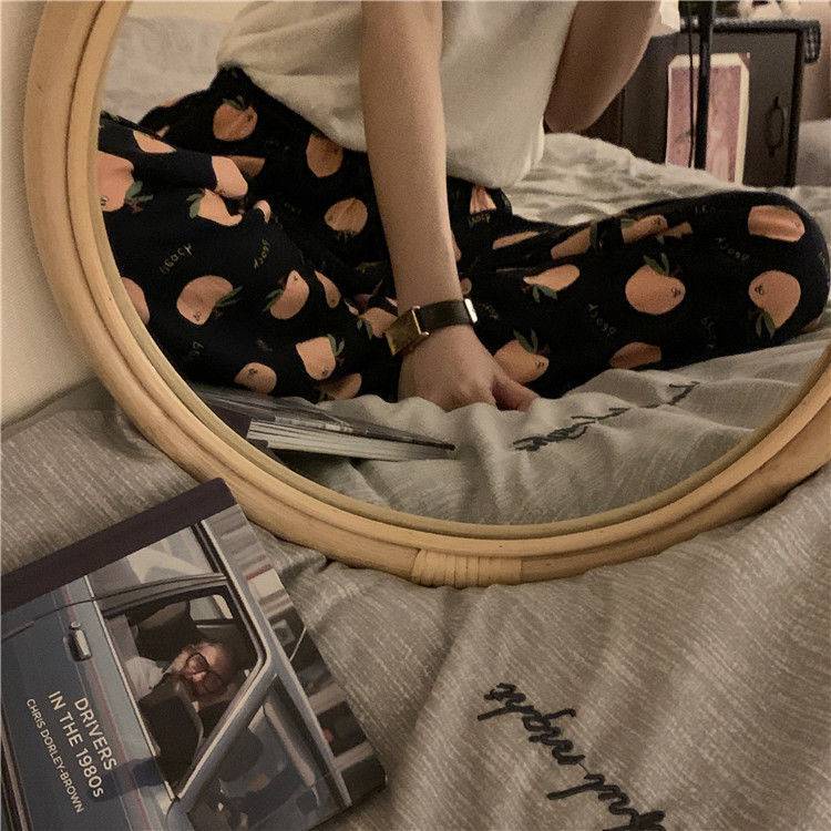 Ms.C💘 Quần dài mặc ở nhà in hình họa tiết hoạt hình thời trang mùa hè | BigBuy360 - bigbuy360.vn