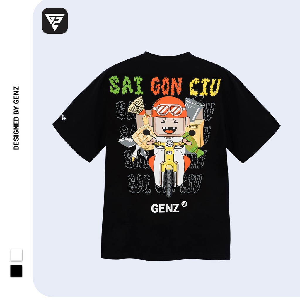 Áo thun tay lỡ GENZ phông unisex nam nữ cotton oversize form rộng Sài Gòn Ciu Về Quê | BigBuy360 - bigbuy360.vn
