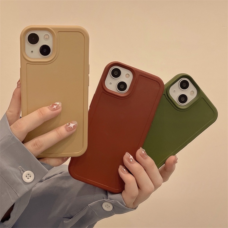 Ốp Điện Thoại Nhựa Cứng Chống Sốc Chống Rơi Vỡ Bảo Vệ Da Cho iPhone 14 13 12 11 Pro Max XS XR X