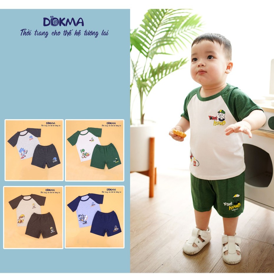 DMB288 Bộ quần áo zaglan cộc tay Dokma (1-4T)