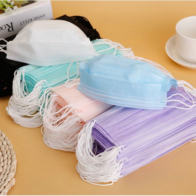 Khẩu trang y tế cotton mỏng, nhiều màu lựa chọn , 1 túi gồm 10 cái | BigBuy360 - bigbuy360.vn