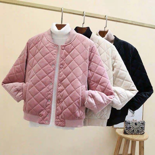 Áo khoác bomber Nhung nữ