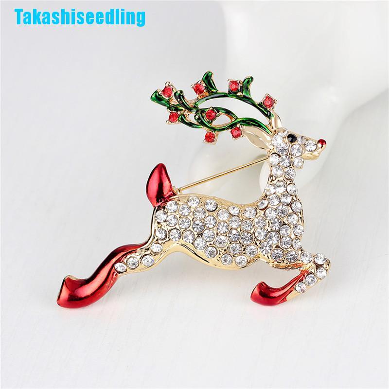 (Hàng Mới Về) Ghim Cài Áo Hình Tuần Lộc Giáng Sinh 1