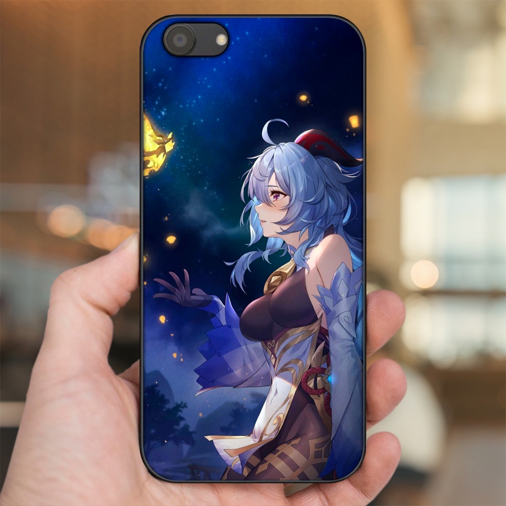 Ốp lưng Oppo A83 viền đen in hình Ganyu Genshin Impact