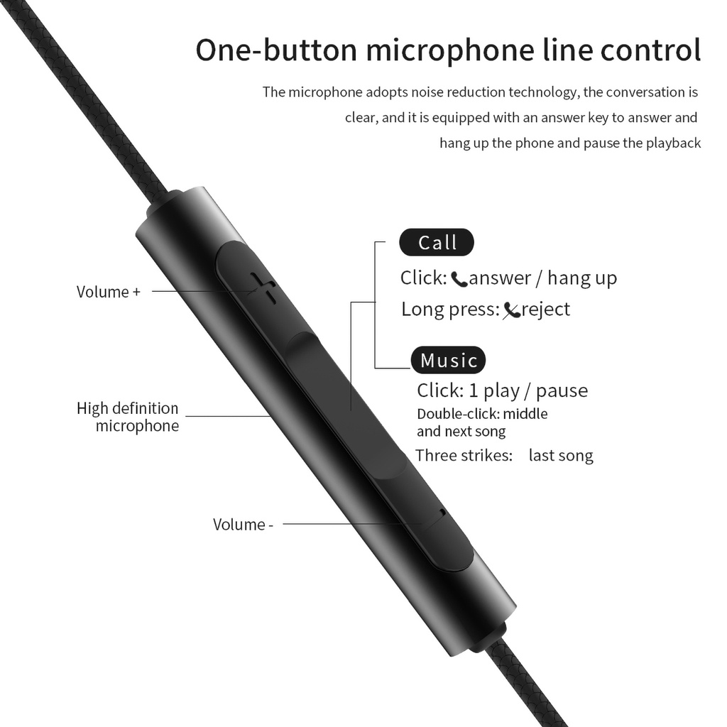 Tai Nghe Nhét Tai Jack 3.5mm Âm Thanh Siêu Trầm Có Micro | BigBuy360 - bigbuy360.vn