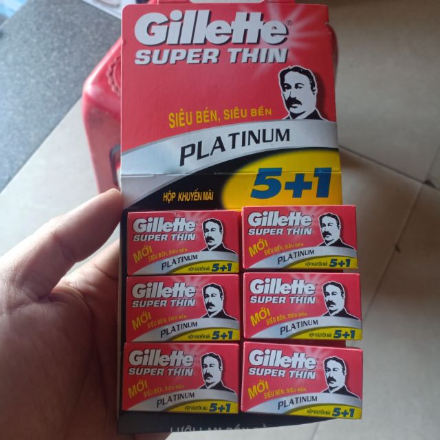 LƯỠI LAM GILLETTE PLATINUM, HỘP 6 LƯỠI