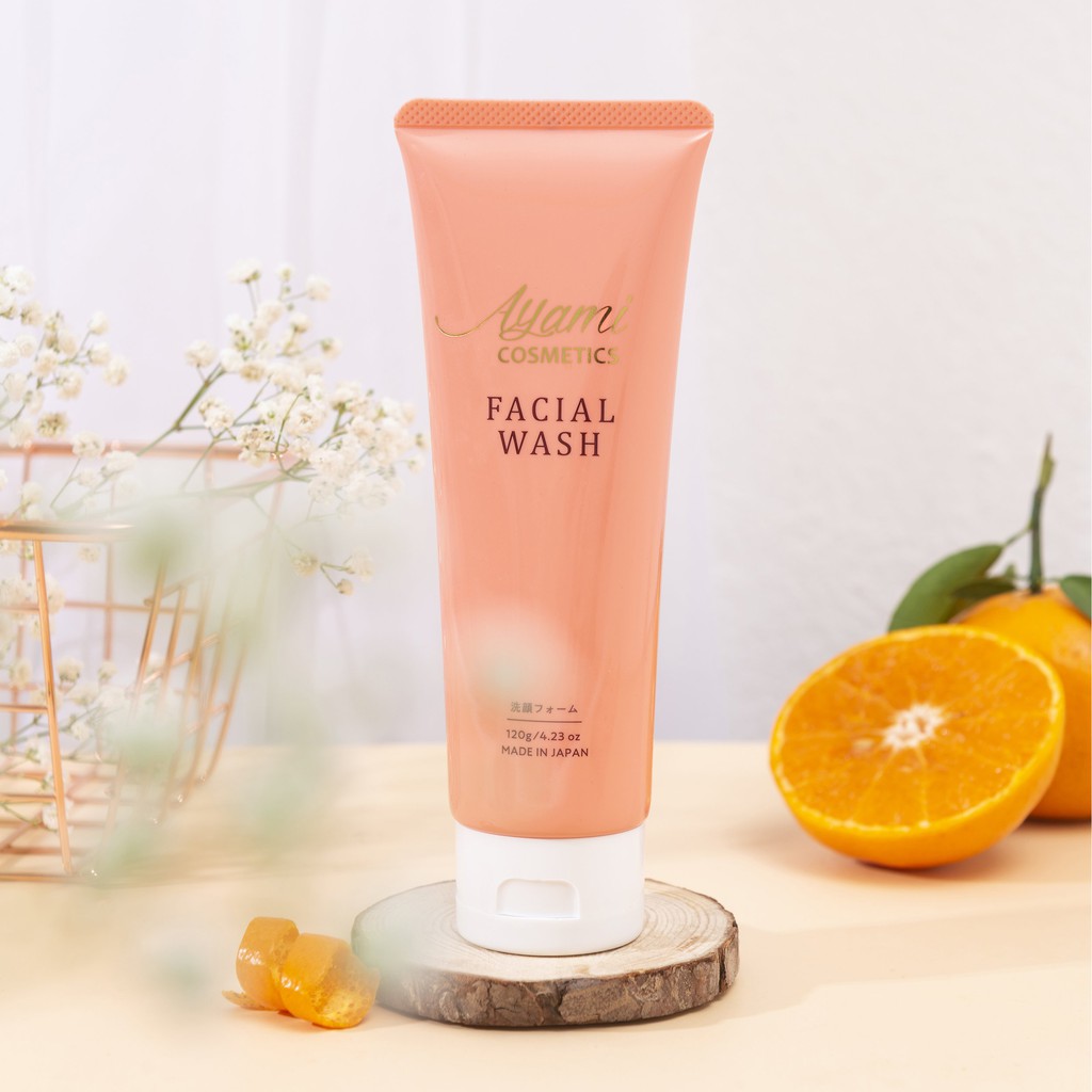 SỮA RỬA MẶT NHẬT BẢN DƯỠNG TRẮNG MỜ NÁM CHO DA NHẠY CẢM AYAMI COSMETICS FACIAL WASH 120G