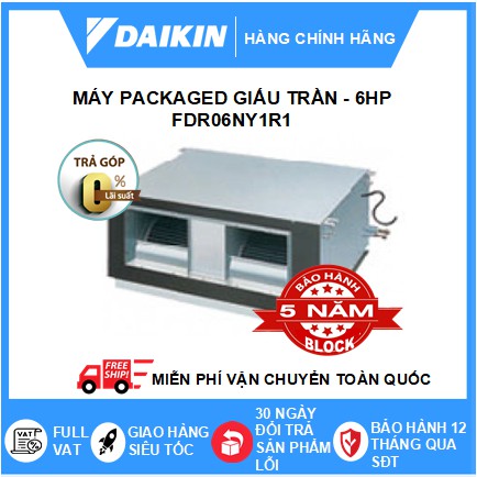 Máy Lạnh Giấu Trần Nối Ống Gió -R410 Một Chiều Lạnh Package FDR06NY1R1/RUR06NY1R1+BRC1NU64