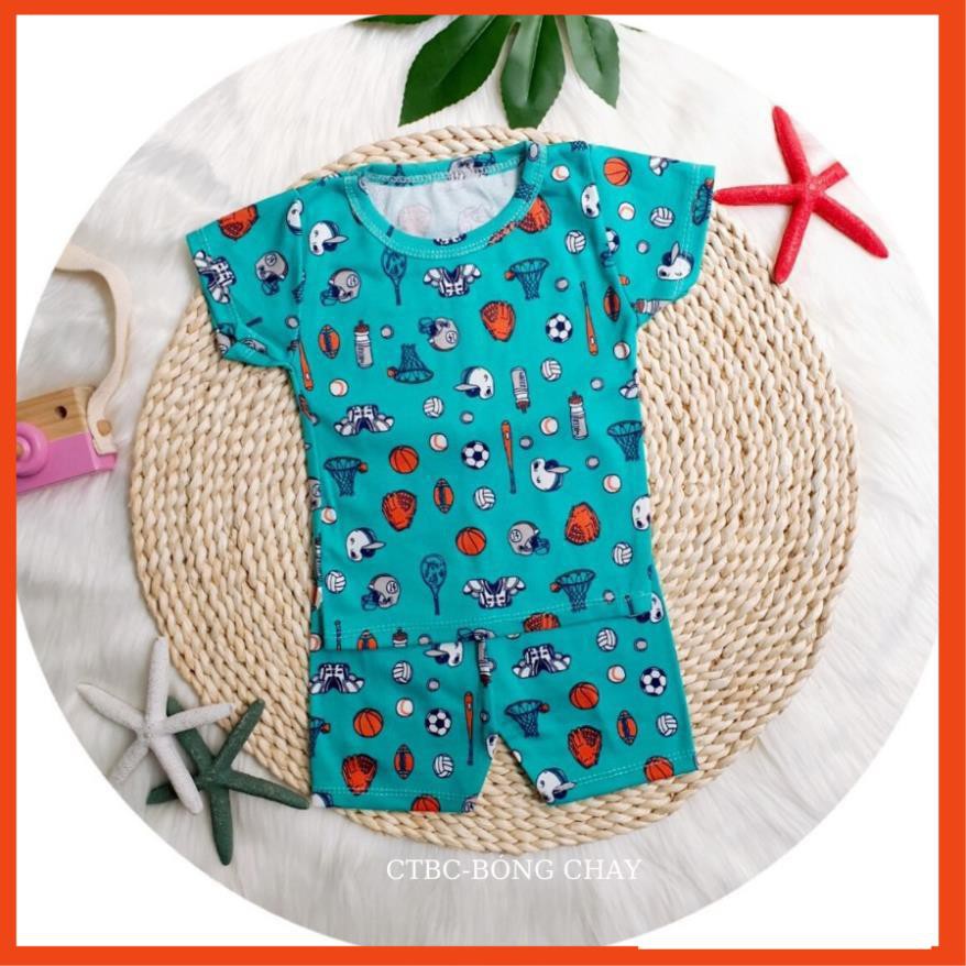 Bộ hè bé trai + bé gái  cotton 4 c cao cấp size 6-15kg (MÀU NGẪU NHIÊN) @ !