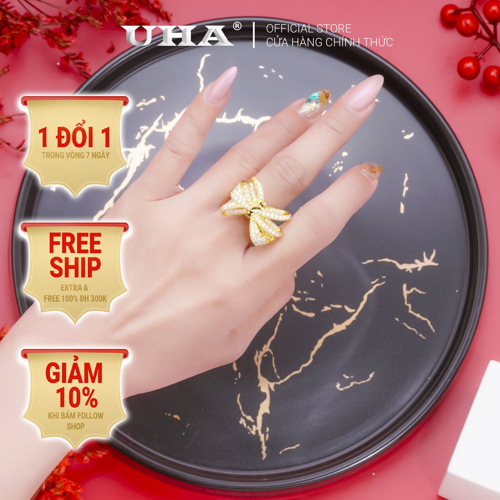 Nhẫn nữ đính xoàn N412149-130 mạ vàng cao cấp (giá tốt nhất)