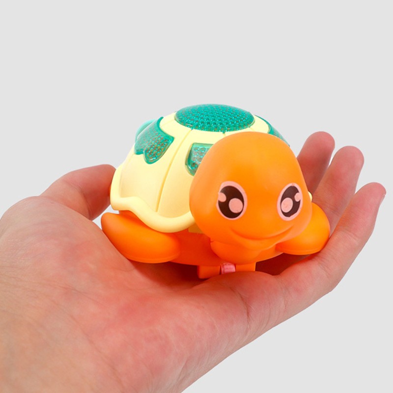 Đồ chơi lên dây cót hình chú rùa có đèn LED phát sáng sử dụng trong bồn tắm màu sắc ngẫu nhiên dành cho trẻ em