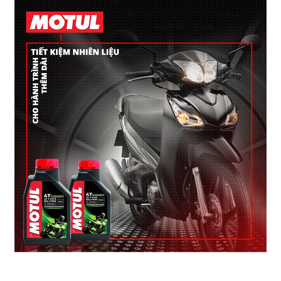 2 Chai Nhớt Motul 3100 Silver Cao Cấp Cho Xe Số Và Côn Tay (0,8 Lít)